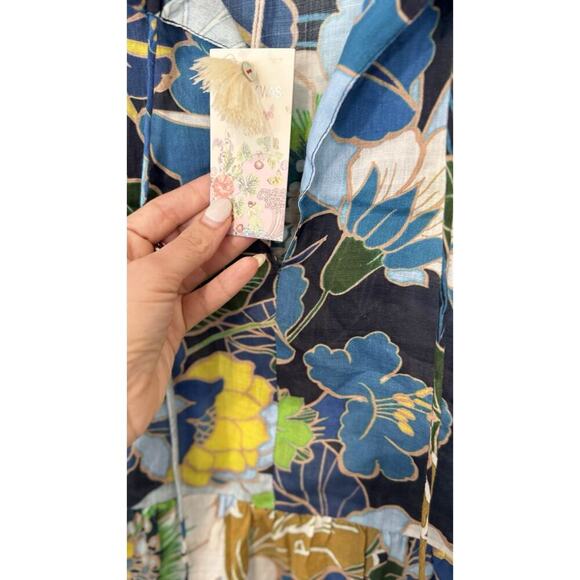 Johnny Was Ciro boho dress in Pullover Linen Dress Cover Up Blue Size Small 1787 - Picture 7 of 14